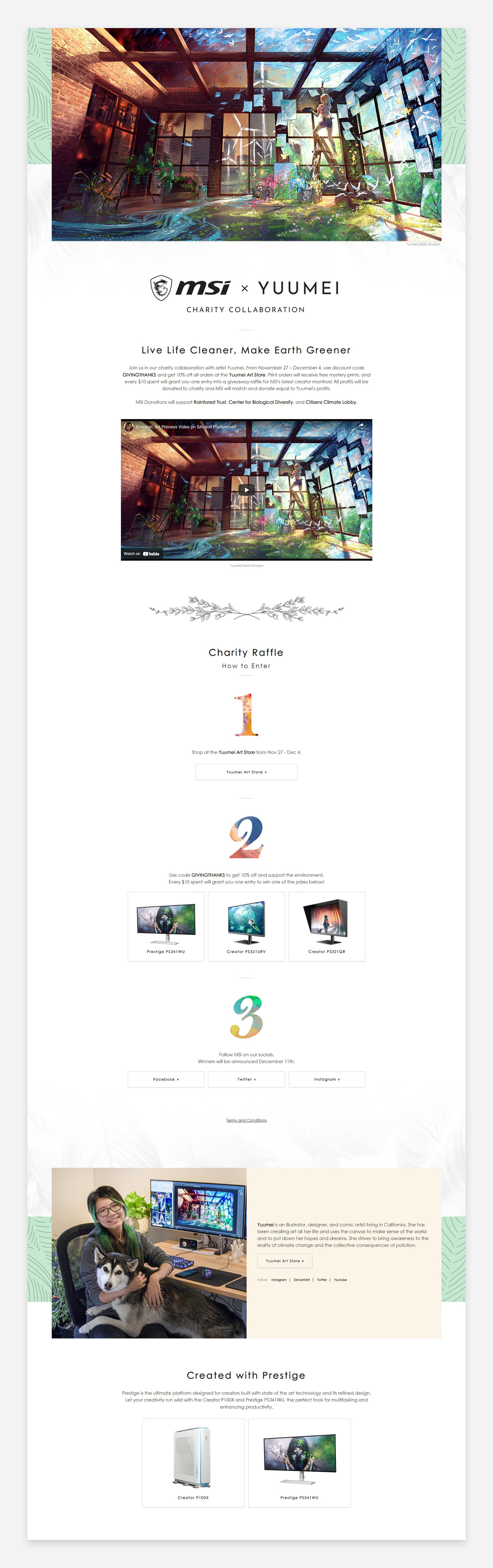 Yuumei Charity Landing Page