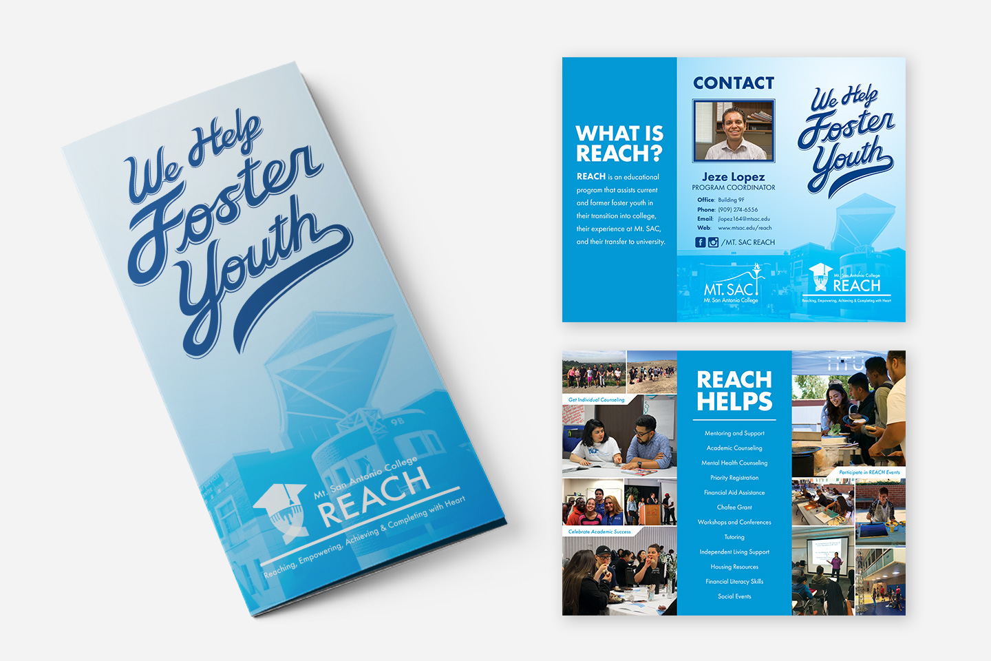 Reach brochure inside and out.